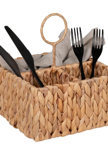 HOUSE NORDIC Oppbevaringskurv, vannhyasint, natur, 20x11x20 cm