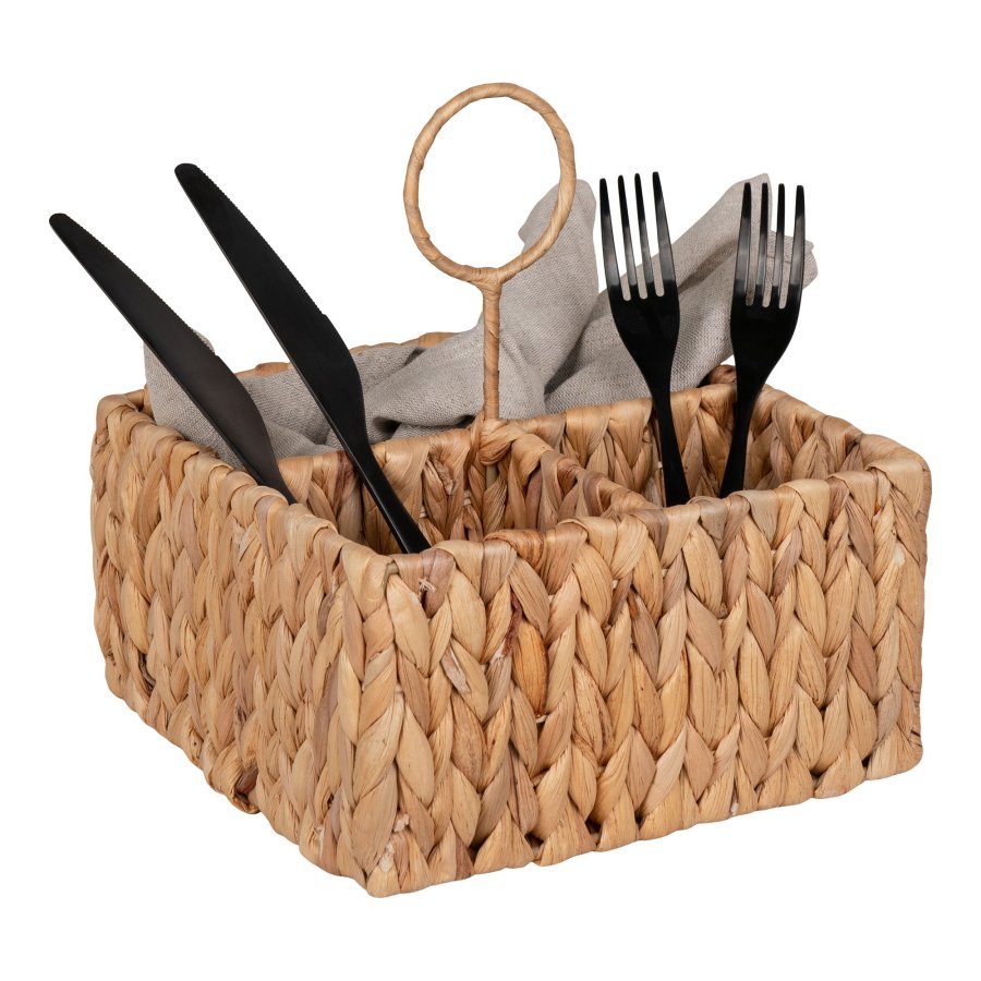 HOUSE NORDIC Oppbevaringskurv, vannhyasint, natur, 20x11x20 cm