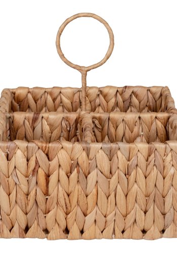 HOUSE NORDIC Oppbevaringskurv, vannhyasint, natur, 20x11x20 cm