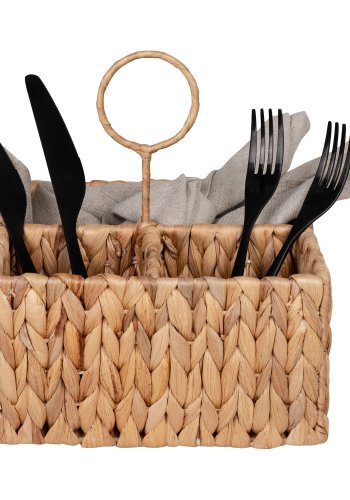 HOUSE NORDIC Oppbevaringskurv, vannhyasint, natur, 20x11x20 cm