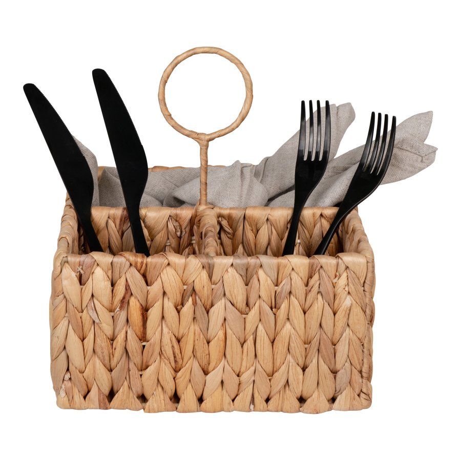 HOUSE NORDIC Oppbevaringskurv, vannhyasint, natur, 20x11x20 cm