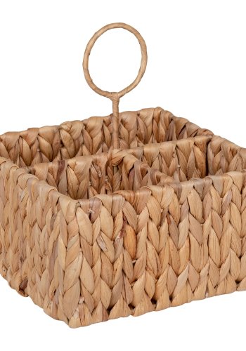 HOUSE NORDIC Oppbevaringskurv, vannhyasint, natur, 20x11x20 cm