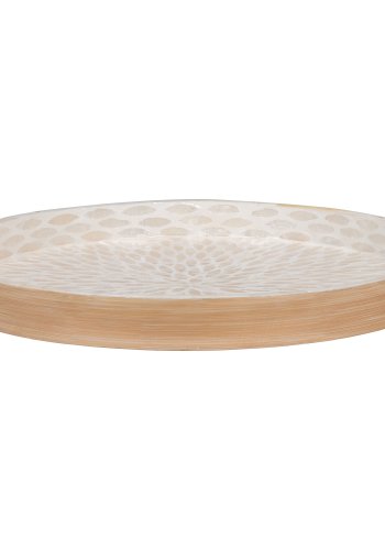 HOUSE NORDIC Brett, bambus/capiz, beige, 40x40x3,5 cm