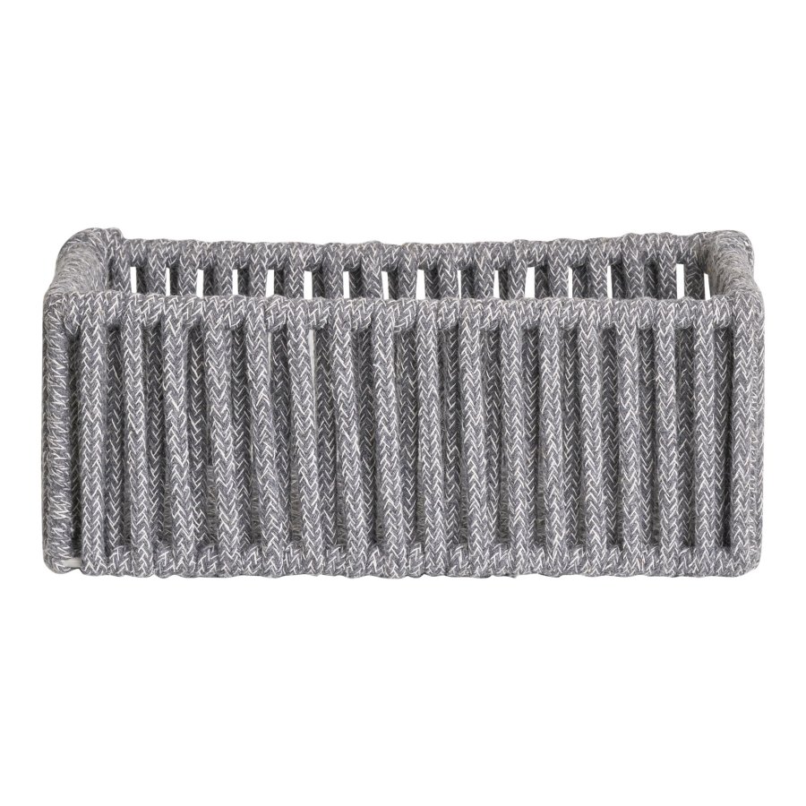 HOUSE NORDIC Arese-kurv, rektangulr - gr bomull og metall (sett med 3)