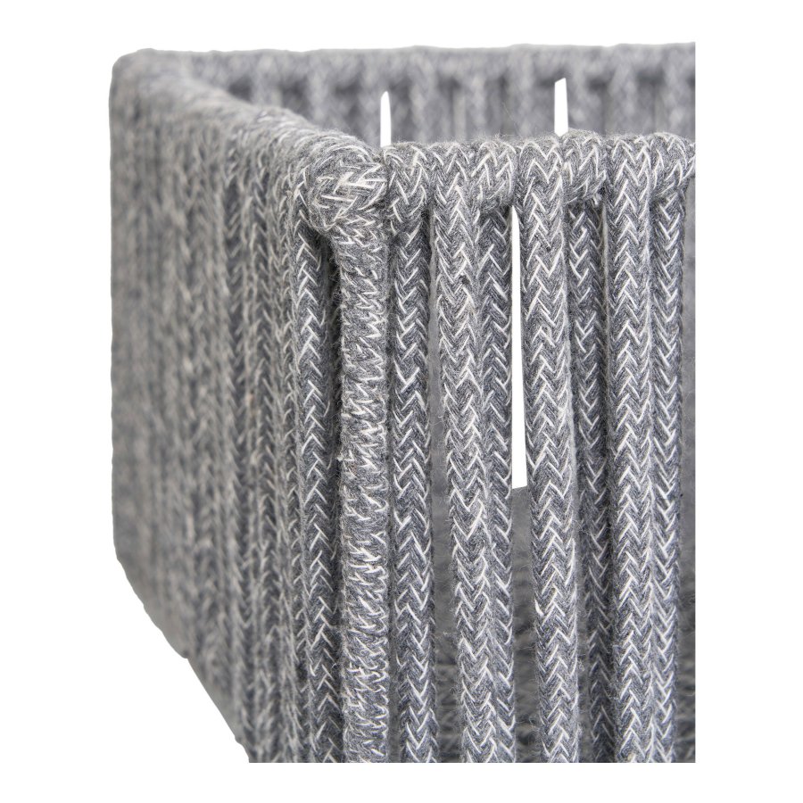 HOUSE NORDIC Arese-kurv, rektangulr - gr bomull og metall (sett med 3)