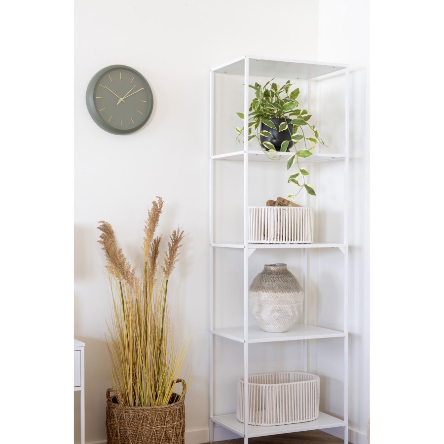 HOUSE NORDIC Arese-kurv, oval - off-white bomull og metall (sett med 2)