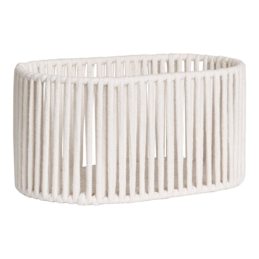 HOUSE NORDIC Arese-kurv, oval - off-white bomull og metall (sett med 2)