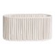HOUSE NORDIC Arese-kurv, oval - off-white bomull og metall (sett med 2)