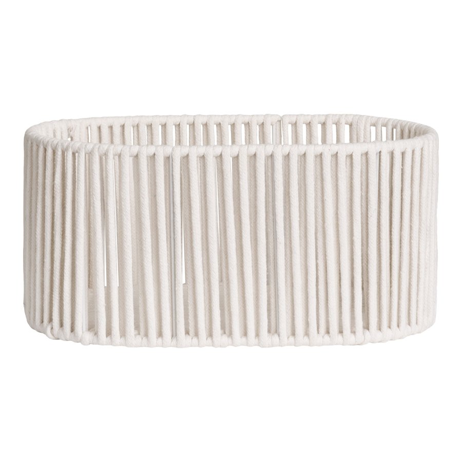 HOUSE NORDIC Arese-kurv, oval - off-white bomull og metall (sett med 2)
