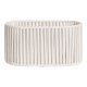 HOUSE NORDIC Arese-kurv, oval - off-white bomull og metall (sett med 2)