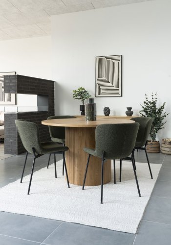 HOUSE NORDIC Erba-kurv, med hndtak, rund - naturlig bananflettet (sett med 2)