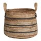 HOUSE NORDIC Erba-kurv, med hndtak, rund - naturlig bananflettet (sett med 2)