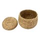 HOUSE NORDIC Arona-kurv, med lokk, rund - naturlig vannhyasint (30x26,5)
