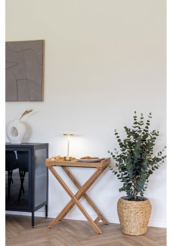 HOUSE NORDIC Denia-kurv, rund - naturlig vannhyasint (34,5x34,5)