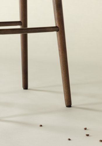 VIND KOLLEKSJON Mollösand barstol, m. fotsttte - mocca gummitre