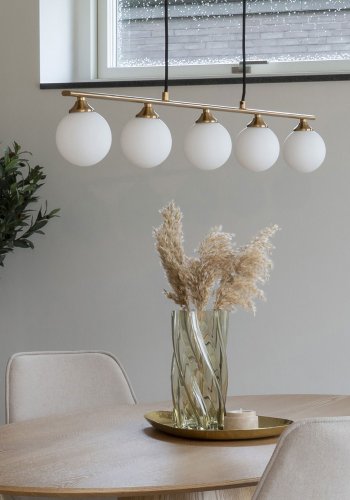 HOUSE NORDIC Vase, munnblst glass, rykgrnn, 12,5x25 cm