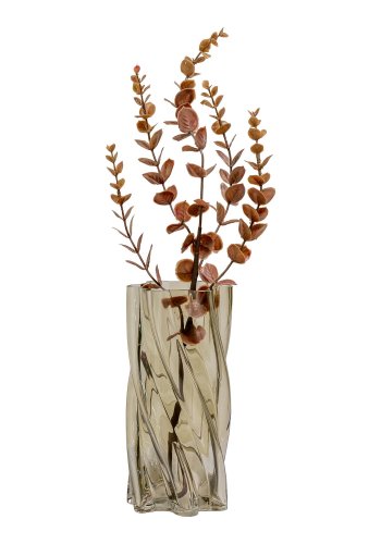 HOUSE NORDIC Vase, munnblst glass, rykgrnn, 12,5x25 cm