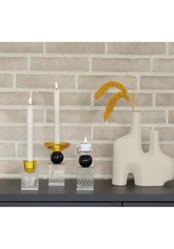 HOUSE NORDIC vase med to pninger, skulpturell - ekte keramikk (H:27)