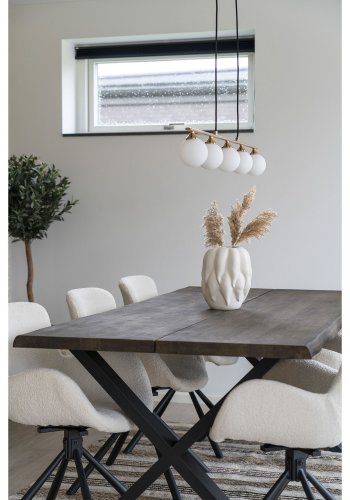 HOUSE NORDIC Vase, keramikk, beige, 19,5x19,5x26 cm