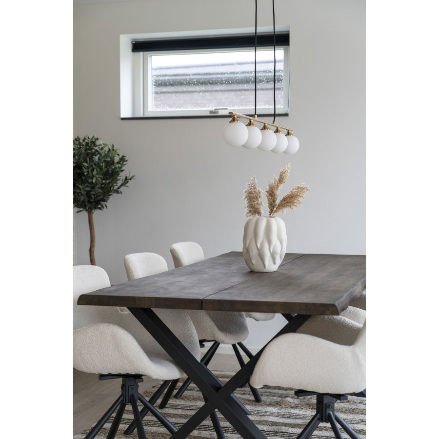 HOUSE NORDIC Vase, keramikk, beige, 19,5x19,5x26 cm