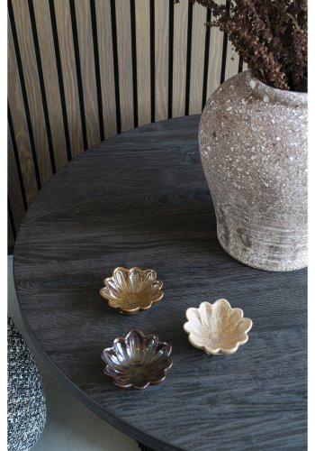 HOUSE NORDIC Skl, keramikk, beige/brun/mrkebrun, 8,5x3,5 cm, sett med 3