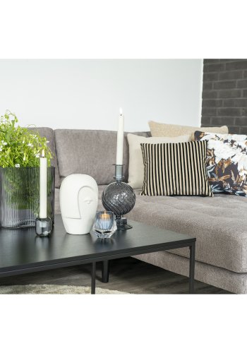 HOUSE NORDIC vase med ansikt, rund - sandkeramikk (H:19,5)