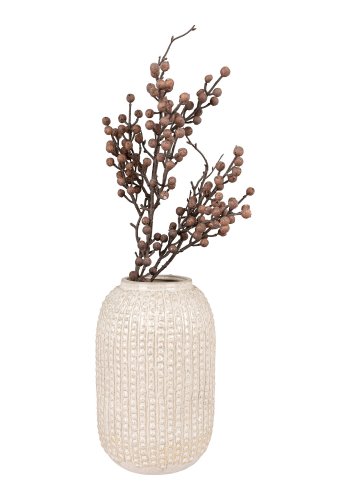 HOUSE NORDIC Vase - Vase, keramikk, beige, 16x25,5 cm