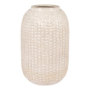 HOUSE NORDICvase, rund - beige keramik (H:25,5)