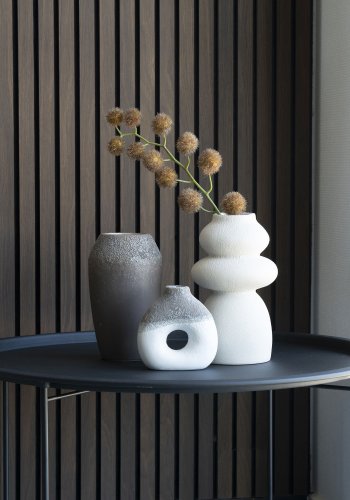 HOUSE NORDIC Vase - Vase, keramikk, beige, 14,5x26,5 cm