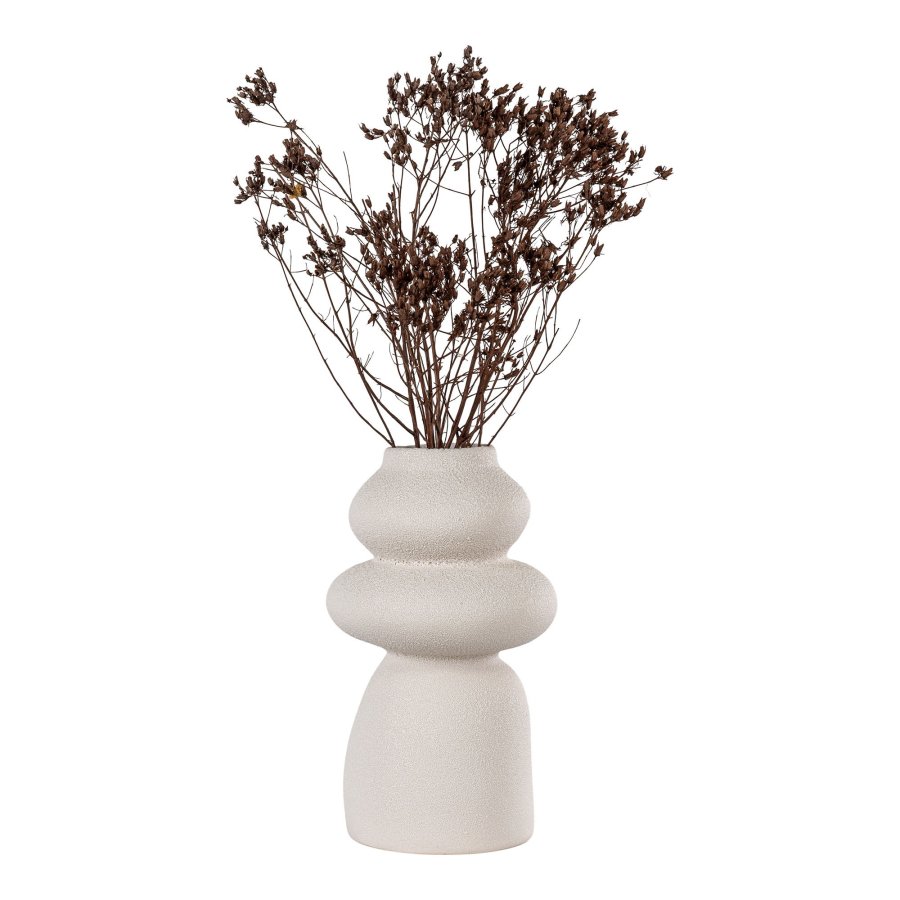 HOUSE NORDIC Vase - Vase, keramikk, beige, 14,5x26,5 cm