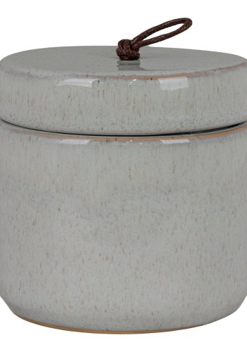 HOUSE NORDIC Krukke - Krukke, keramikk, med lokk, gr�, rund, �10,5x10 cm