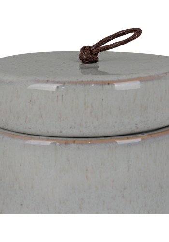 HOUSE NORDIC Krukke - Krukke, keramikk, med lokk, gr�, rund, �10,5x10 cm