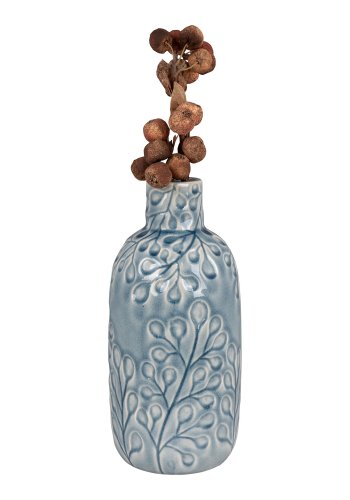 HOUSE NORDIC Vase - Vase, keramikk, bl, 12x26 cm