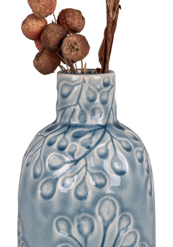 HOUSE NORDIC Vase - Vase, keramikk, bl, 12x26 cm