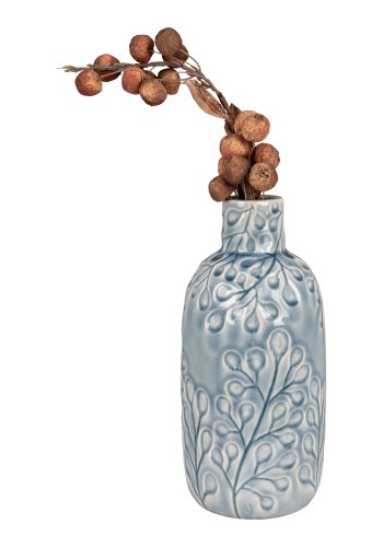 HOUSE NORDIC Vase - Vase, keramikk, bl, 12x26 cm