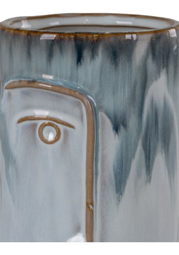 HOUSE NORDIC Vase - Vase, keramikk, bl, 9x17 cm