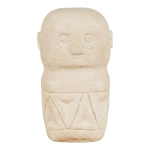 HOUSE NORDIC dekorativ figur, fyrkantig - beige cement (5,5x5,5)