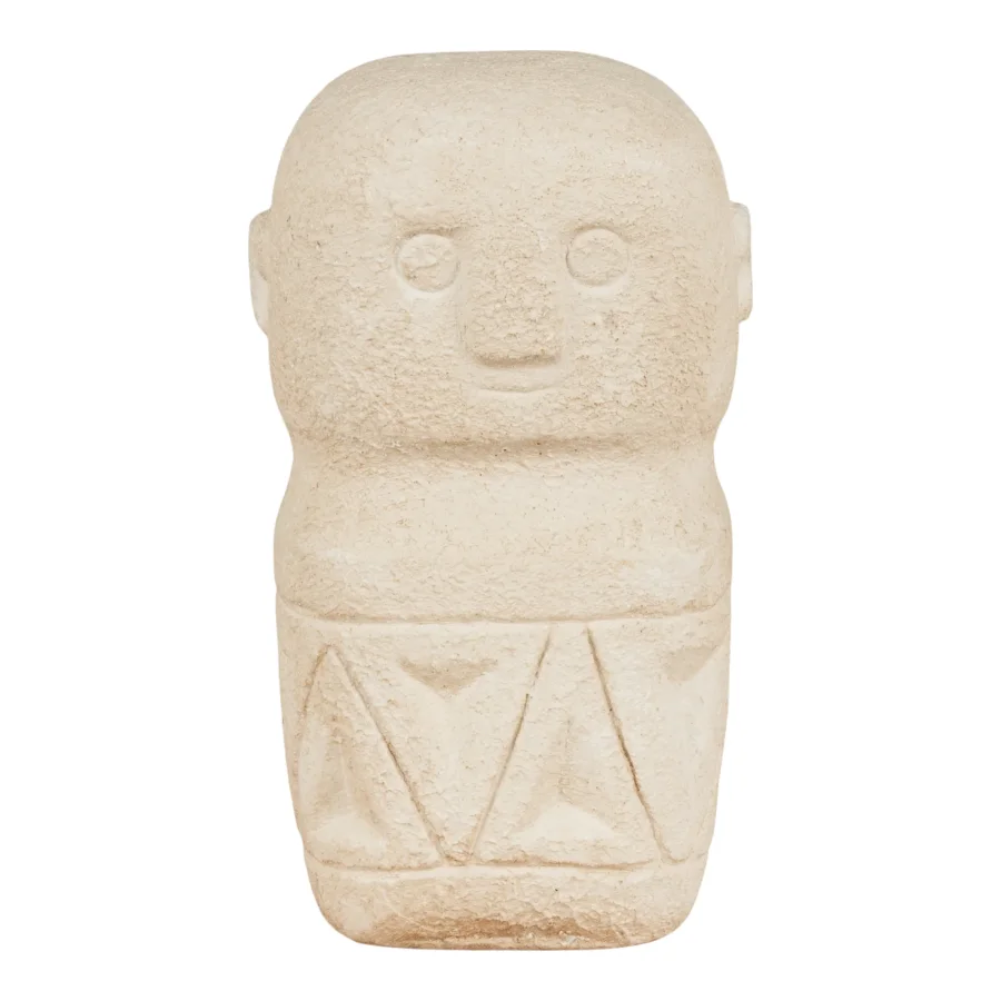 HOUSE NORDIC dekorativ figur, firkantet - beige sement (5,5x5,5)