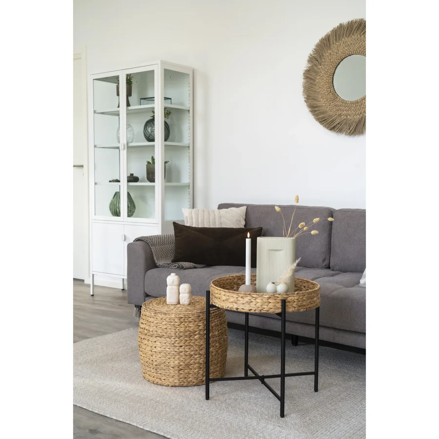 HOUSE NORDIC dekorativ figur, firkantet - beige sement (5,5x5,5)