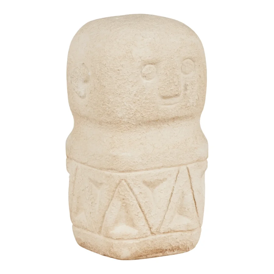 HOUSE NORDIC dekorativ figur, firkantet - beige sement (5,5x5,5)