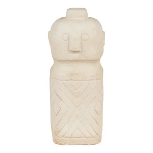 HOUSE NORDIC dekorativ figur, fyrkantig - beige cement (6,5x6,5)