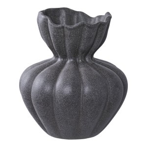 HOUSE NORDIC vase - sort keramik (17,2x19,4)
