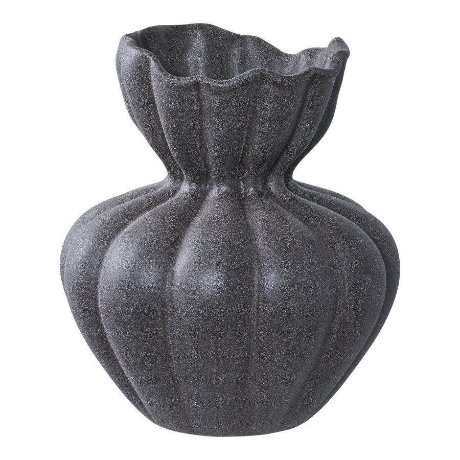 HOUSE NORDIC vase - svart keramikk (17,2x19,4)