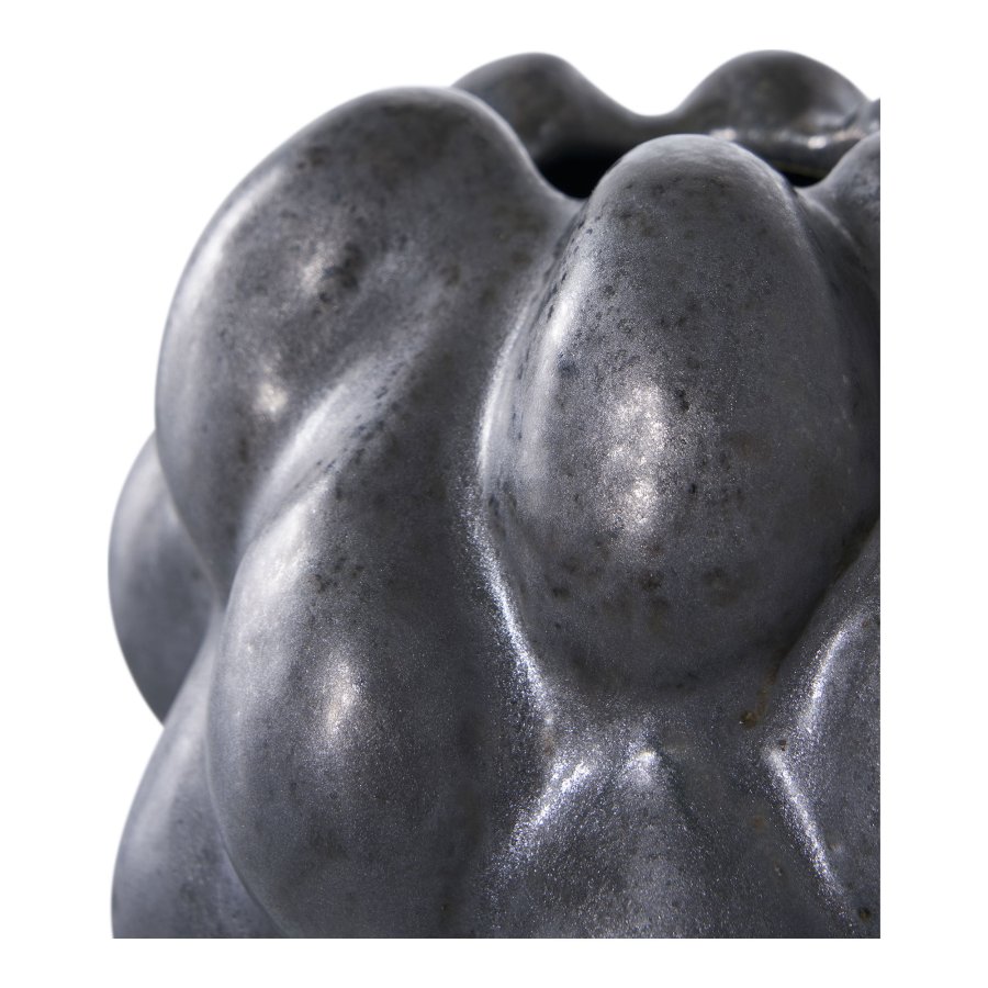 HOUSE NORDIC vase - svart keramikk (14x15x19)