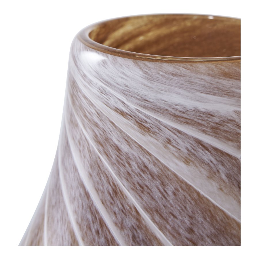 HOUSE NORDIC vase, rund - brunt glass (16x23)