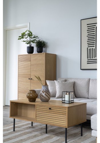 HOUSE NORDIC vase, rund - brunt glass (16x23)