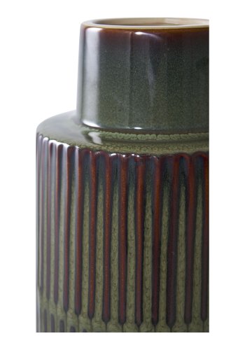 HOUSE NORDIC vase - grnn/brun keramikk (16x30)