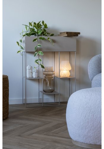 HOUSE NORDIC vase, rund - rkt brun (17x31)