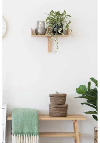 HOUSE NORDIC vase, rund - rkt grtt glass (15x19)