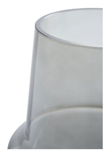 HOUSE NORDIC vase, rund - rkt grtt glass (15x19)